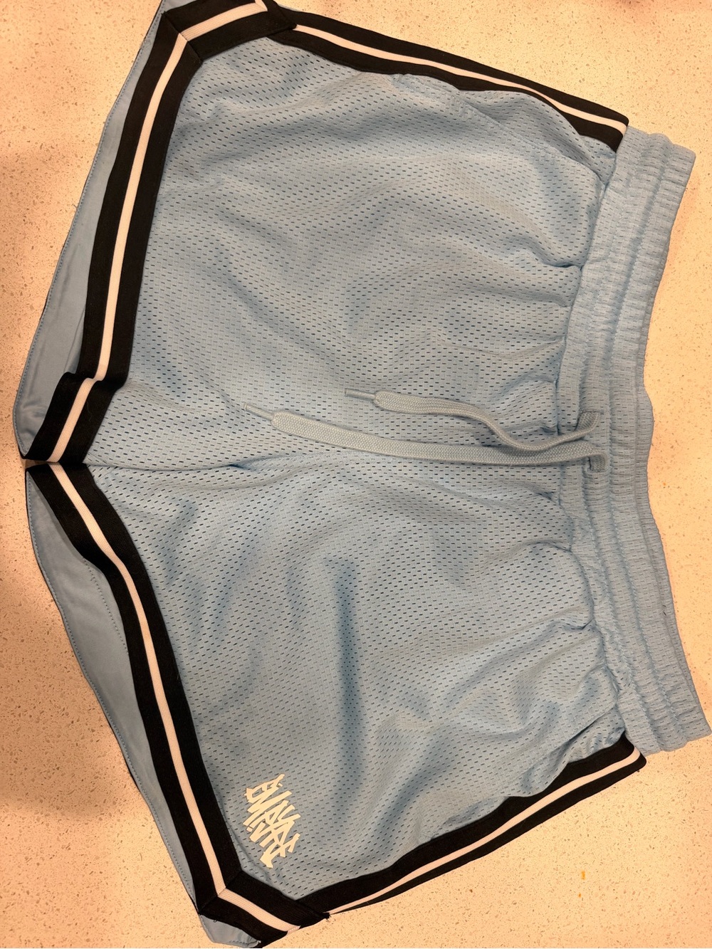 ENYCE XL Mesh Basketball Shorts Blue Y2K Hip Hop Streetwear